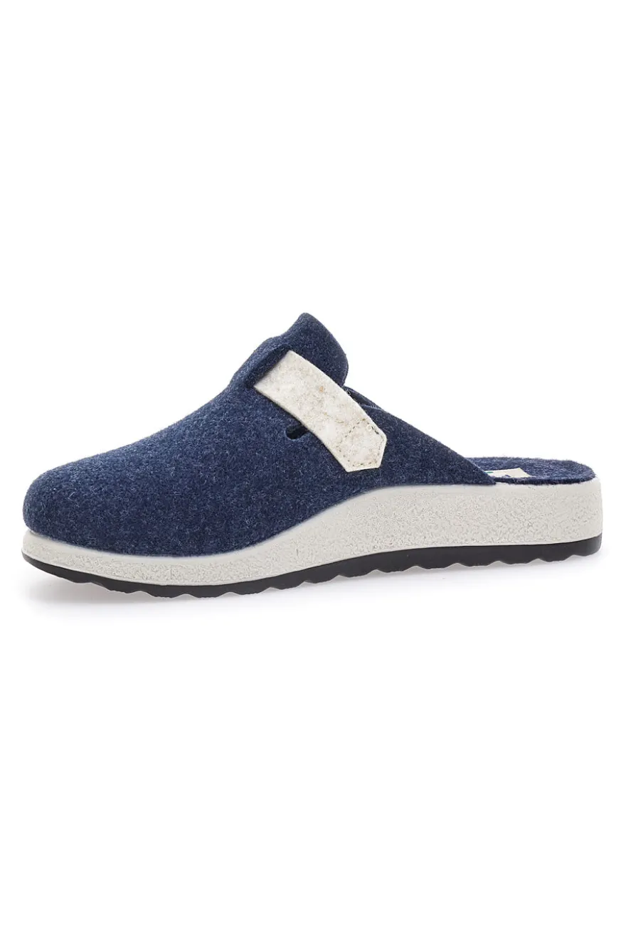 Blaue Stoffpantoffeln Made in Italy Fly Flot 5168