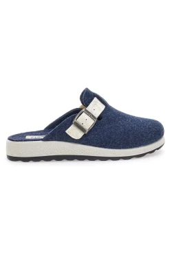 Blaue Stoffpantoffeln Made in Italy Fly Flot 5168