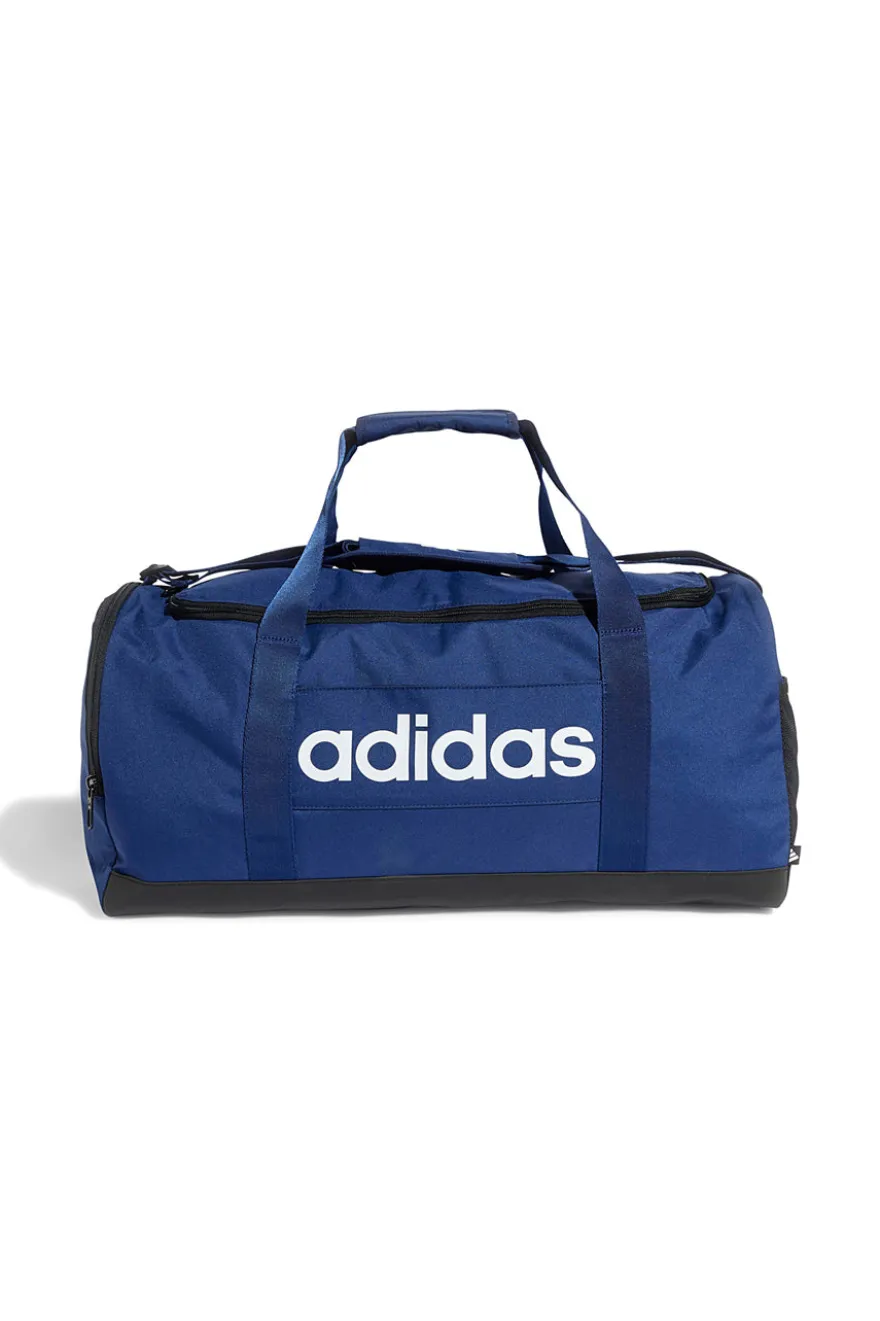 Blaue Tasche mit verstärkten Griffen und weißem Adidas-Logo IN6116