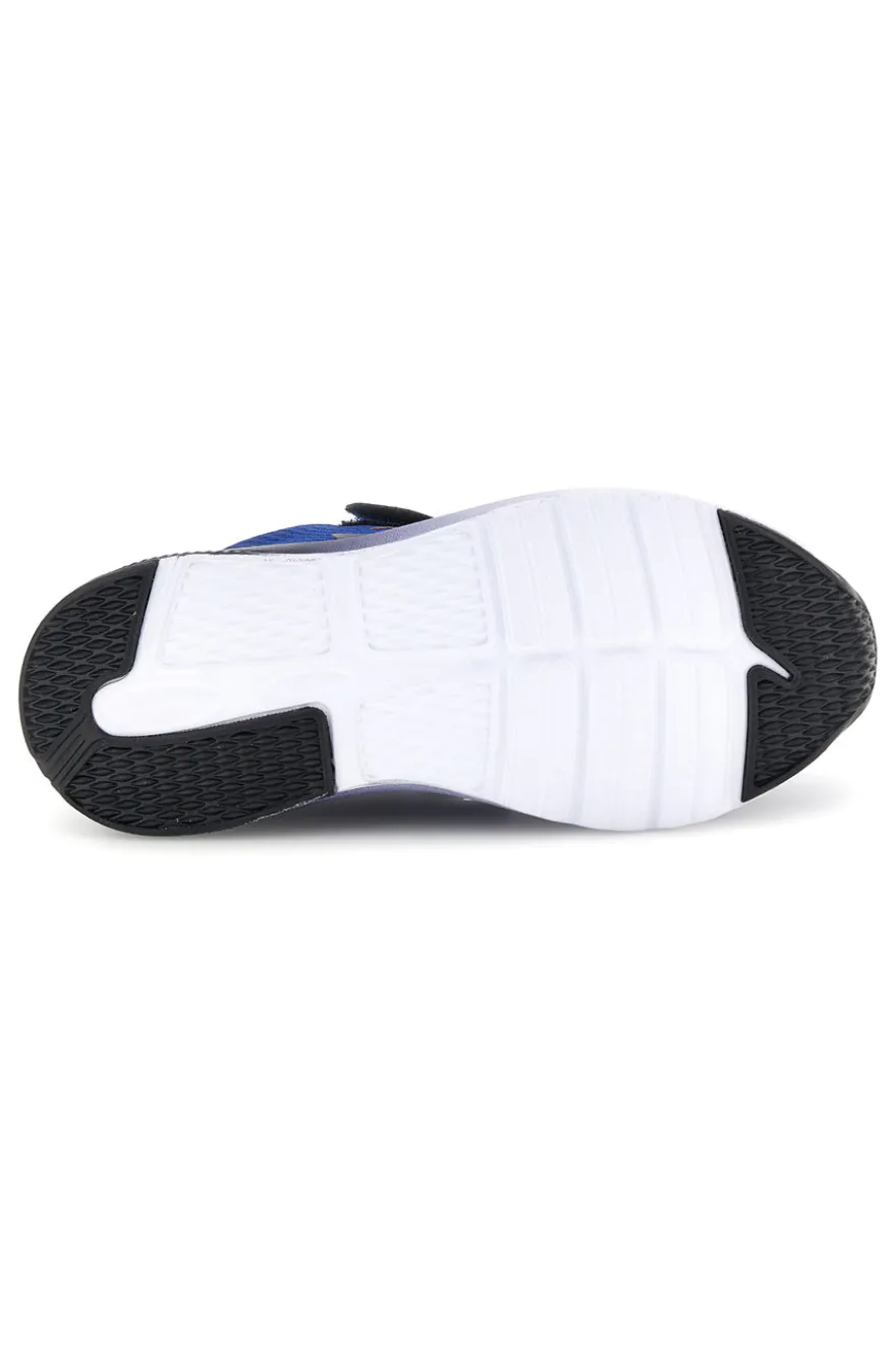 Blaue Turnschuhe mit Riemen und orangefarbenen Einsätzen Fila Crusher V Kids FFK0076