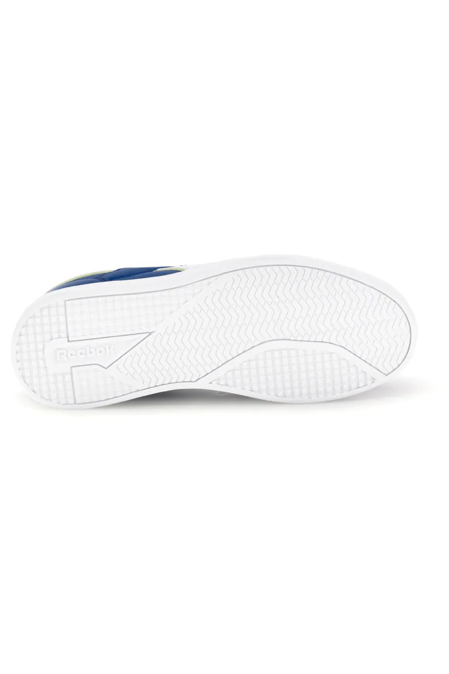 Blaue Turnschuhe mit Schnürsenkeln und weißer Sohle Reebok Royal Prime 2