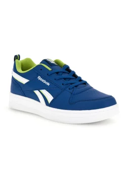 Blaue Turnschuhe mit Schnürsenkeln und weißer Sohle Reebok Royal Prime 2