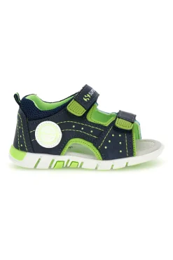 Blaue und grüne Superga Riemchensandalen S83U507
