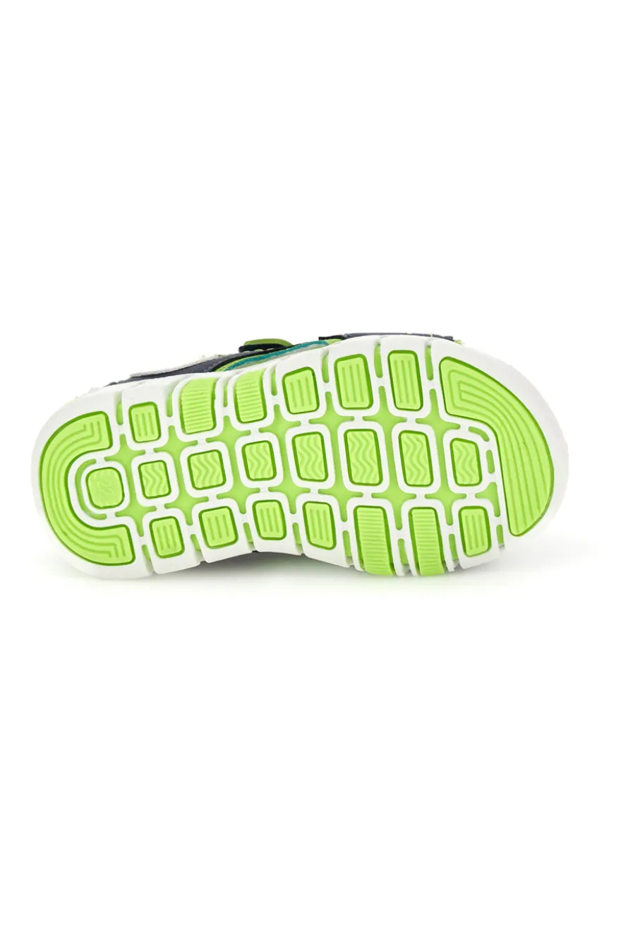 Blaue und grüne Superga Riemchensandalen S83U507