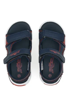 Blaue und rote Sandalen mit Lichtern und verstellbaren Riemen Spiderman M11953M