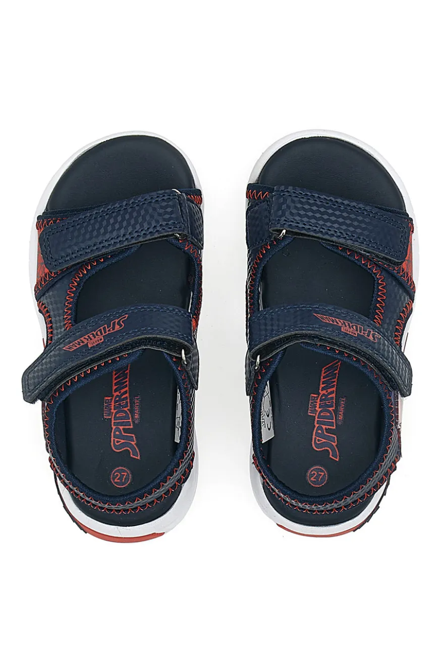 Blaue und rote Sandalen mit Lichtern und verstellbaren Riemen Spiderman M11953M