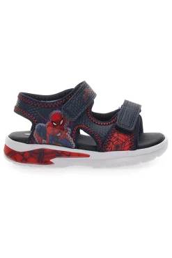 Blaue und rote Sandalen mit Lichtern und verstellbaren Riemen Spiderman M11953M