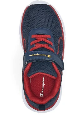 Blaue und rote Turnschuhe mit Riemen Champion HRO J B PS Low