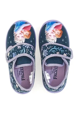 Blaue und violette Schuhe für die ersten Schritte mit FROZEN-Aufdruck 18FII4S41LA