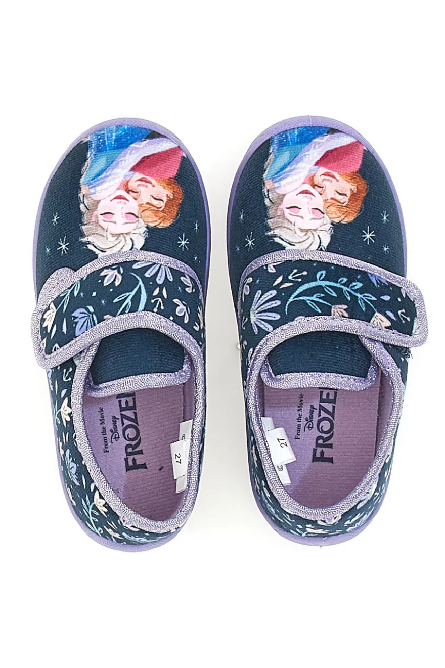 Blaue und violette Schuhe für die ersten Schritte mit FROZEN-Aufdruck 18FII4S41LA