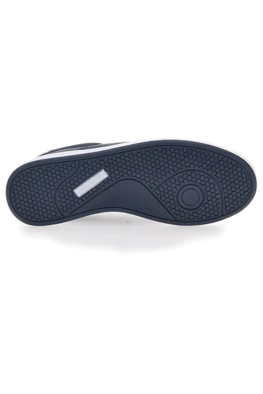 Blaue und weiße Low-Sneaker aus Baumwollgürtel Player Lth