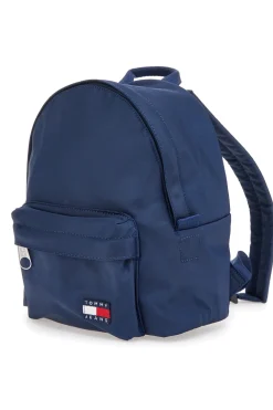 Blauer Stoffrucksack mit Tommy Daily Backpack-Logo