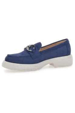 Blauer Wildleder-Mokassin Le Havre Paris 2300513