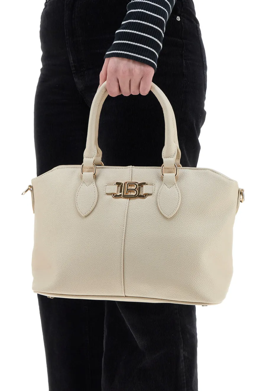 Borsa a Mano Beige con Tracolla Removibile LAURA BIAGIOTTI EMBARK 117-1
