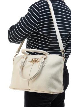 Borsa a Mano Beige con Tracolla Removibile LAURA BIAGIOTTI EMBARK 117-1