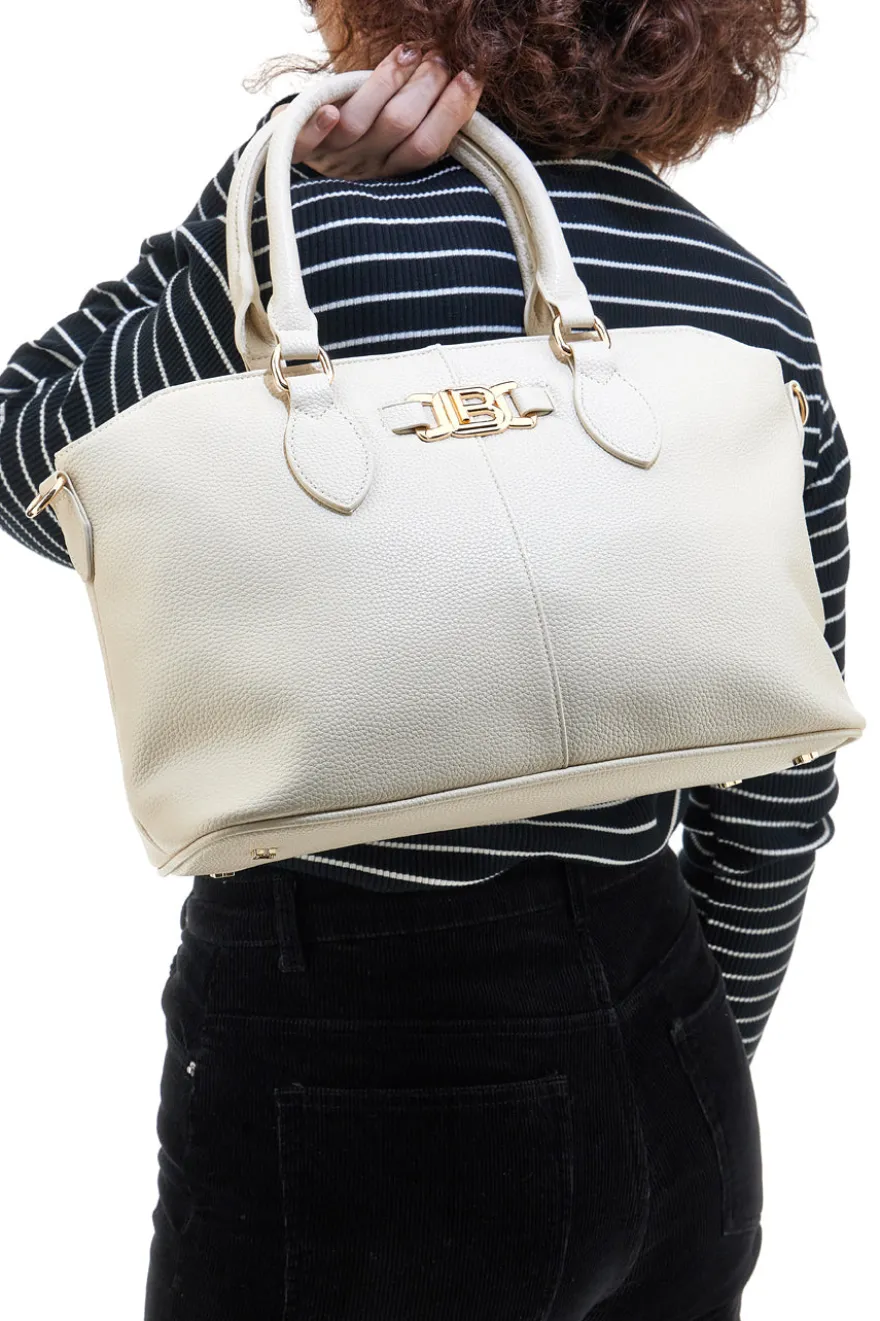 Borsa a Mano Beige con Tracolla Removibile LAURA BIAGIOTTI EMBARK 117-1
