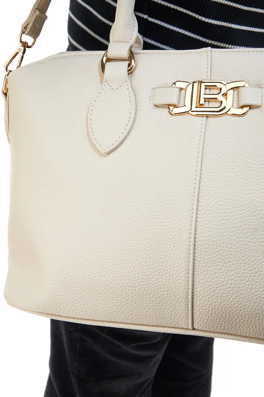 Borsa a Mano Beige con Tracolla Removibile LAURA BIAGIOTTI EMBARK 117-1
