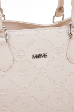 Borsa a mano beige con tracolla removibile Me & me 20499
