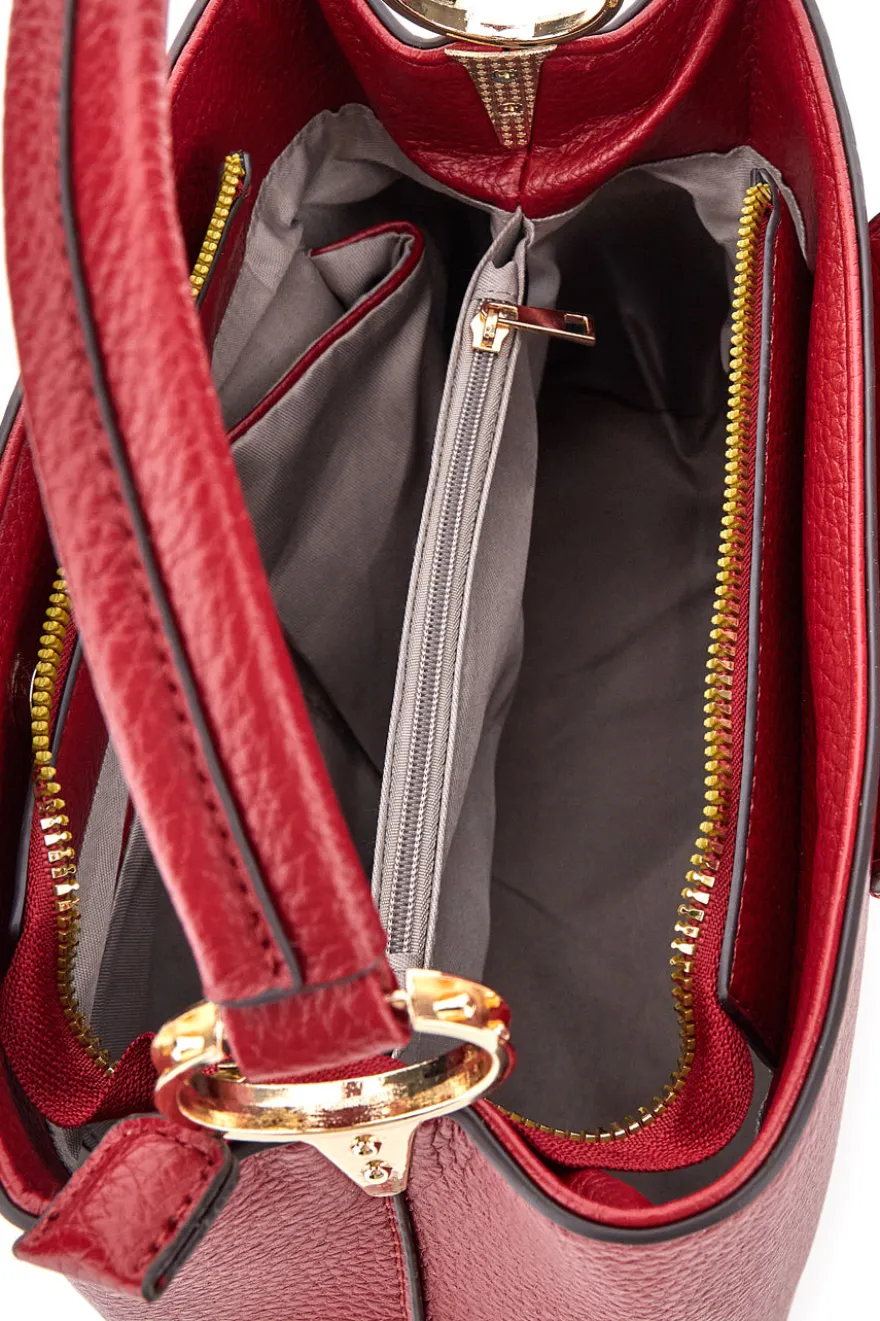 Borsa a mano bordò con scomparti interni Basile CLASS BA1272DOLL