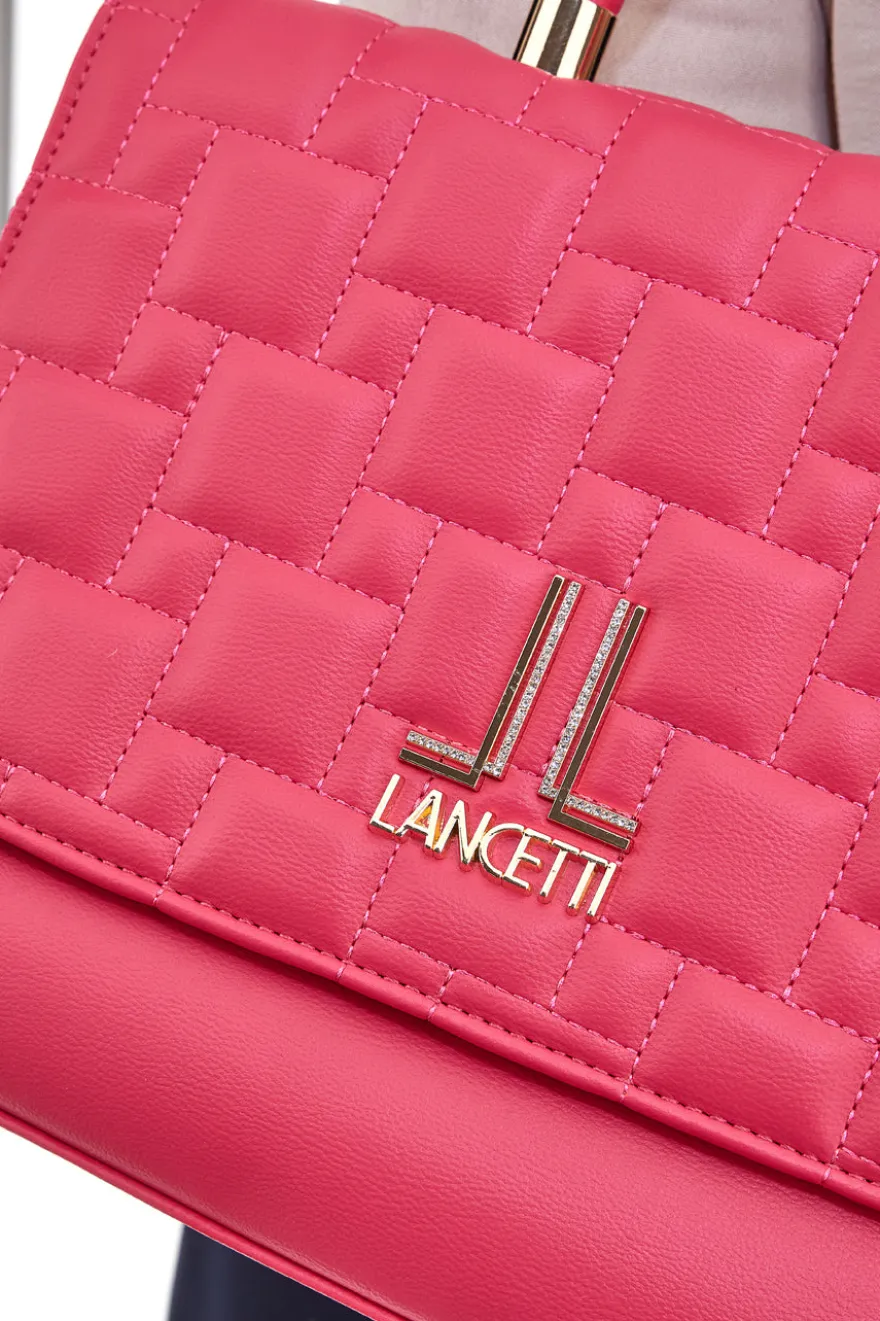 Borsa a Mano con Strass Fuxia Lancetti 24S-105-3