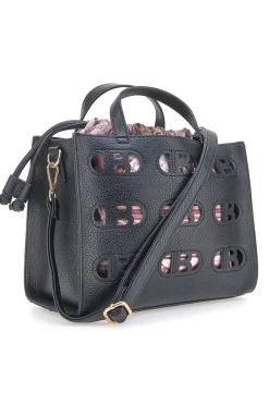 Borsa a Mano Nera con Sacchetto Interno Colorato LAURA BIAGIOTTI RICKIE