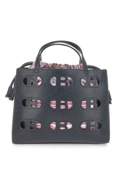 Borsa a Mano Nera con Sacchetto Interno Colorato LAURA BIAGIOTTI RICKIE