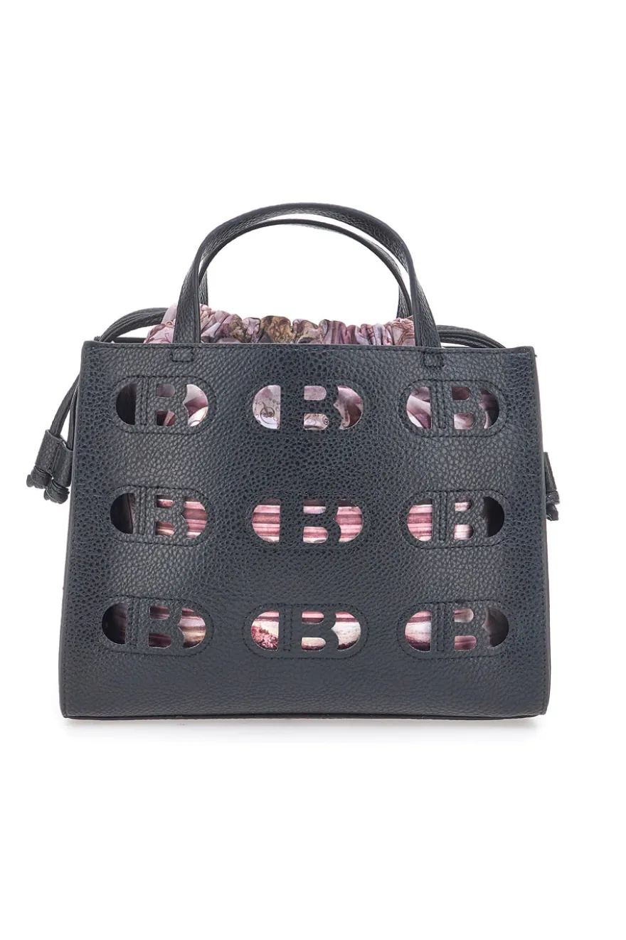Borsa a Mano Nera con Sacchetto Interno Colorato LAURA BIAGIOTTI RICKIE