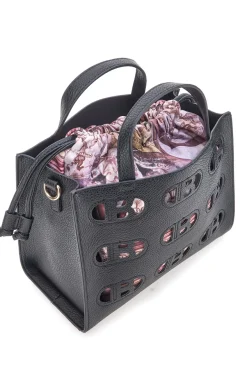 Borsa a Mano Nera con Sacchetto Interno Colorato LAURA BIAGIOTTI RICKIE