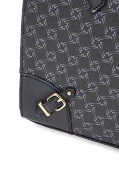 Borsa a Mano Nera Con Tracolla Rimovibile DOUBLE CHECK 18239-2