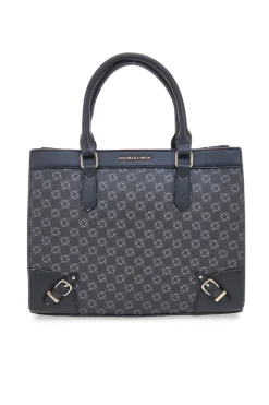 Borsa a Mano Nera Con Tracolla Rimovibile DOUBLE CHECK 18239-2
