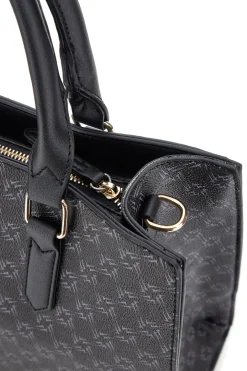 Borsa a Mano Nera Con Tracolla Rimovibile DOUBLE CHECK 18239-2