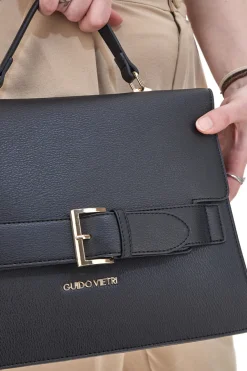 Borsa a Mano Nera Con Tracolla Rimovibile Guido Vietri TRIK30,363,B029