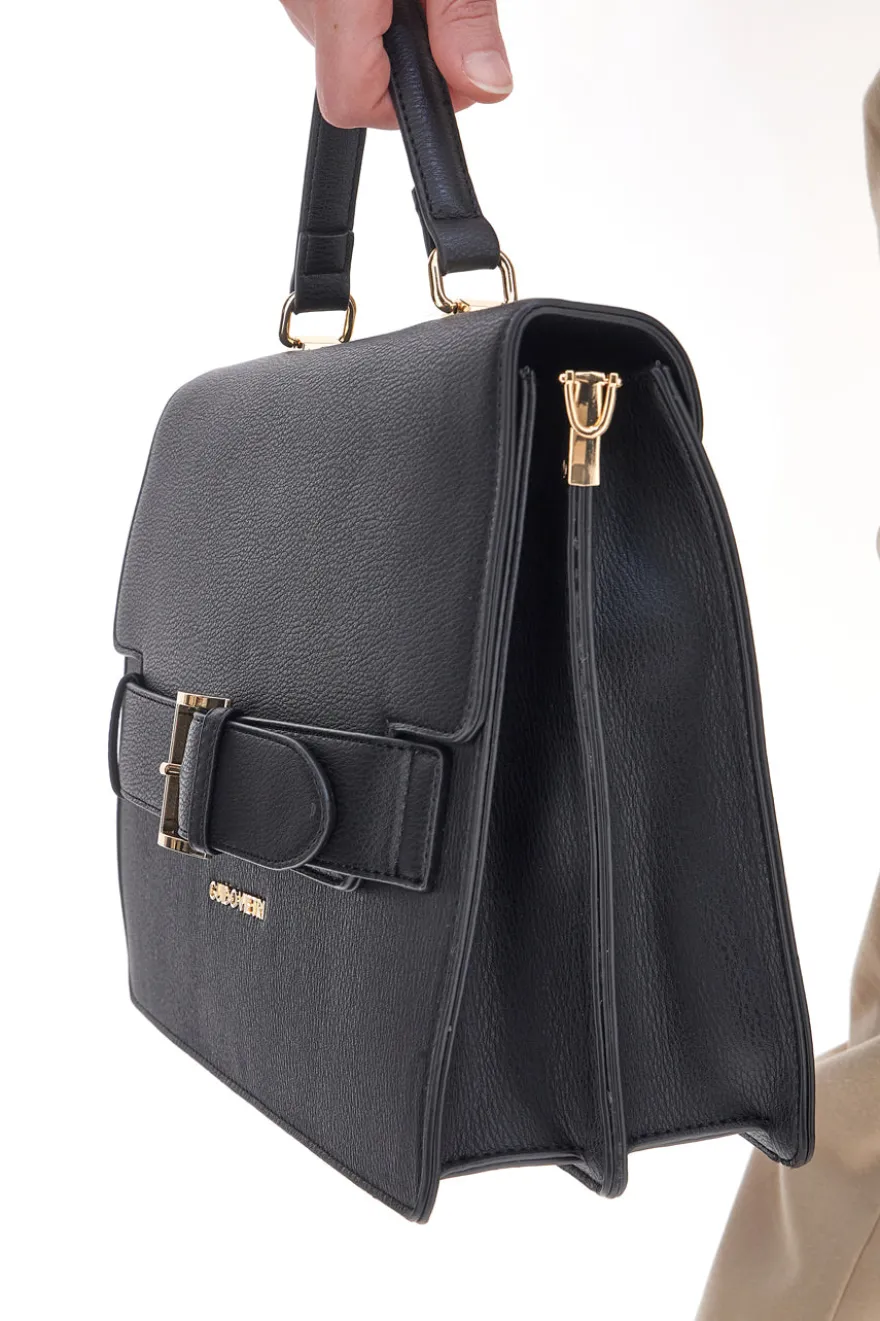 Borsa a Mano Nera Con Tracolla Rimovibile Guido Vietri TRIK30,363,B029
