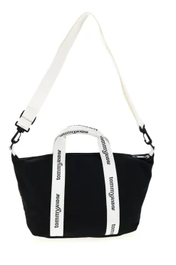 Borsa a Mano Nera in Tessuto con Bande Logo Tommy Jeans 18460
