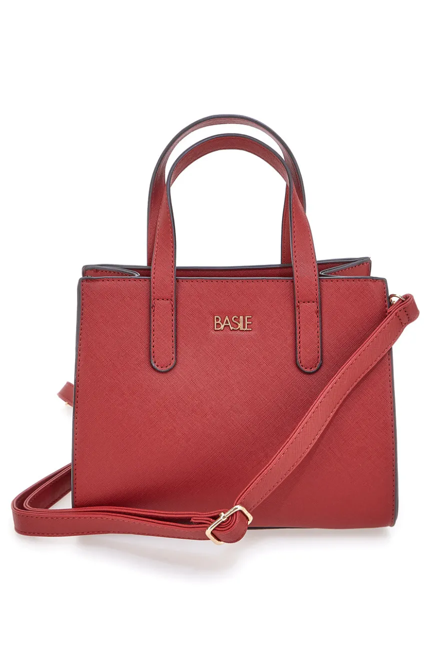 Borsa a mano rossa con tracolla inclusa Basile Class BA11959SAF