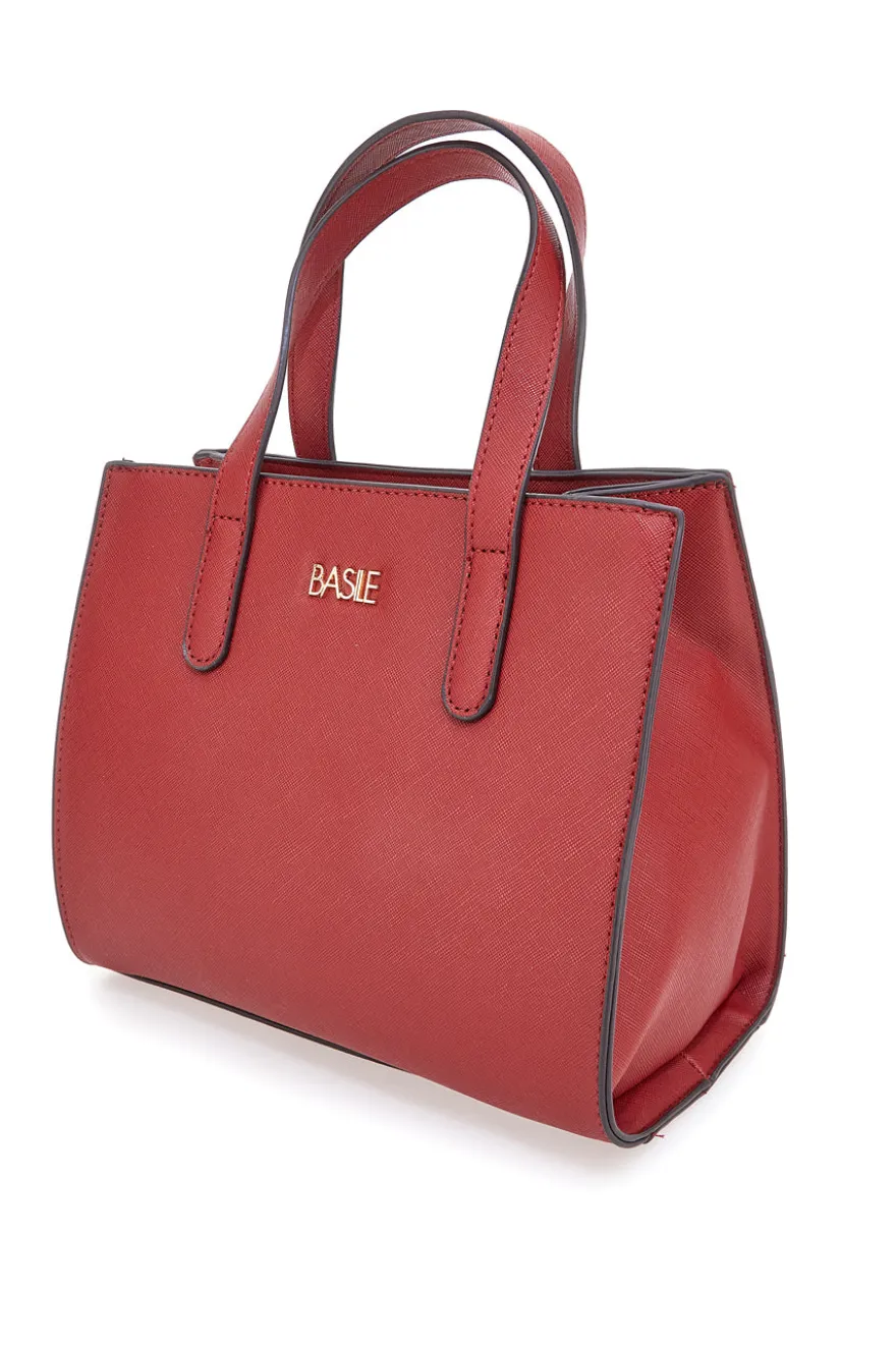 Borsa a mano rossa con tracolla inclusa Basile Class BA11959SAF