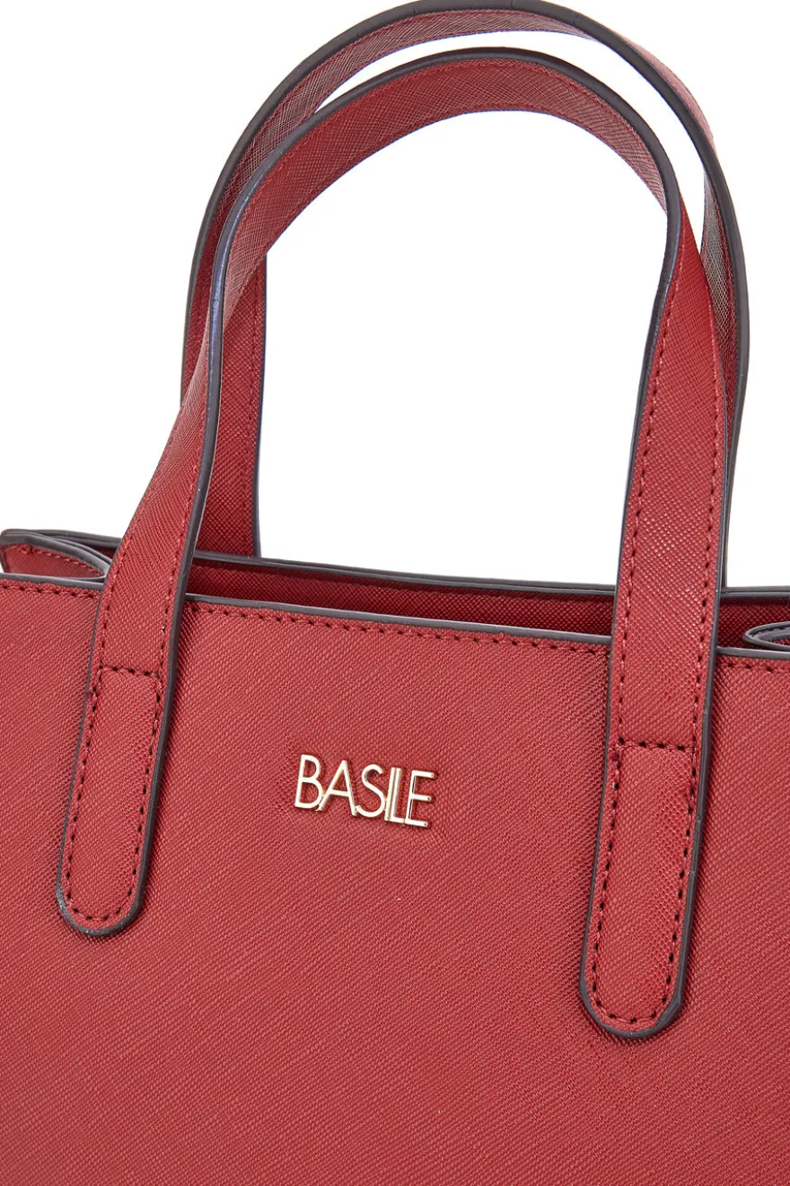 Borsa a mano rossa con tracolla inclusa Basile Class BA11959SAF