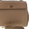 Borsa a mano tortora con tracolla removibile Basile BA1344DOLL