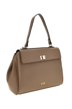 Borsa a mano tortora con tracolla removibile Basile BA1344DOLL