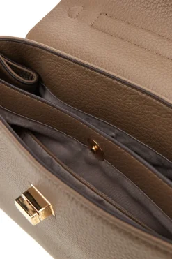 Borsa a mano tortora con tracolla removibile Basile BA1344DOLL
