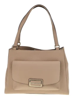 Borsa a spalla beige con tasca frontale e scomparti interni Guido Vietri TRIK30,370,B0AAA