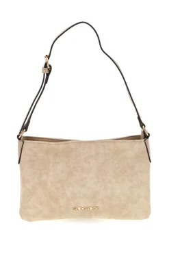 Borsa a Spalla Beige con Dettagli Dorati Guido Vietri TRIK30,379,B0