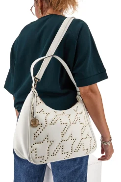 Borsa a Spalla Bianca Con Tracolla Lancetti Norvil 109-3