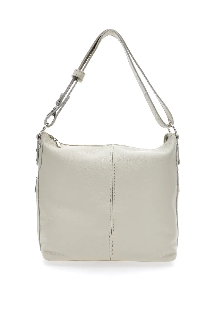 Borsa a spalla bianca in vera pelle New Bag 275