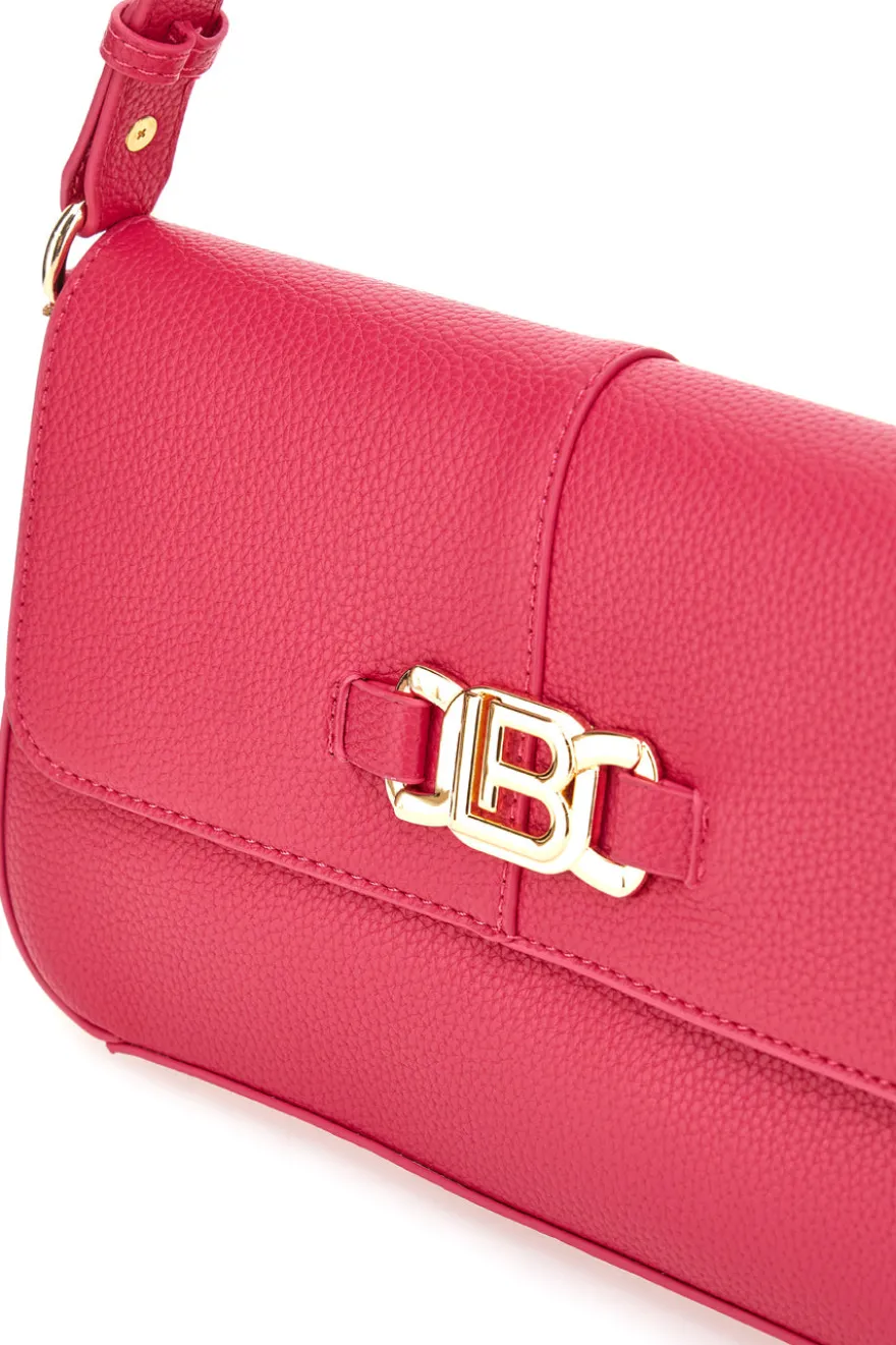 Borsa a Spalla Fucsia con Plancetta Dorata Laura Biagiotti 121-3