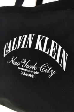 Borsa a spalla mare nera in tessuto Calvin klein 3348