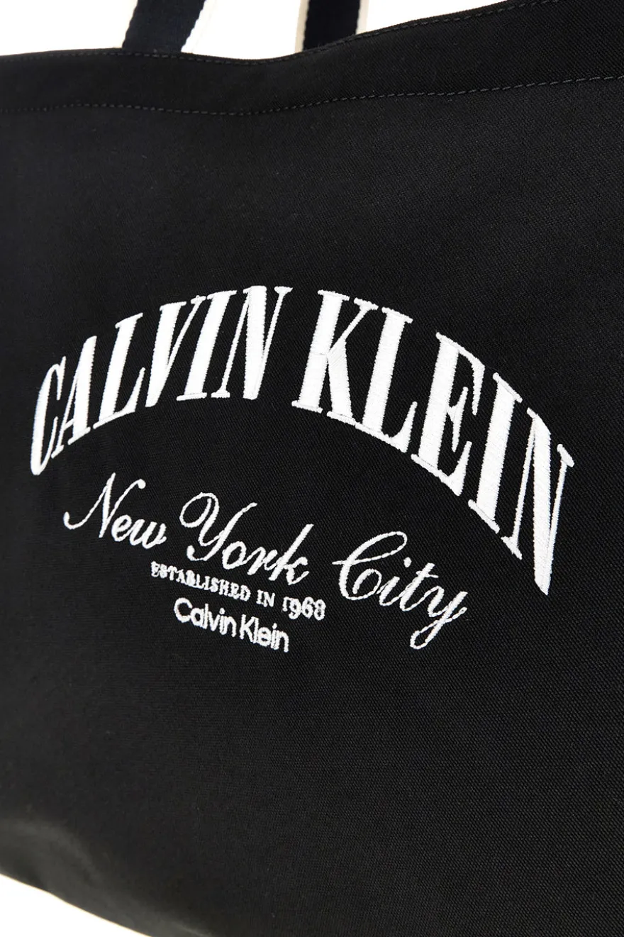 Borsa a spalla mare nera in tessuto Calvin klein 3348