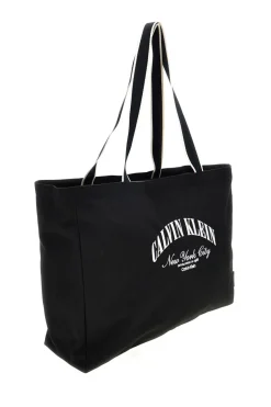 Borsa a spalla mare nera in tessuto Calvin klein 3348