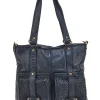 Borsa a Spalla Nera In Vera Pelle Route 66 61862/OLDR