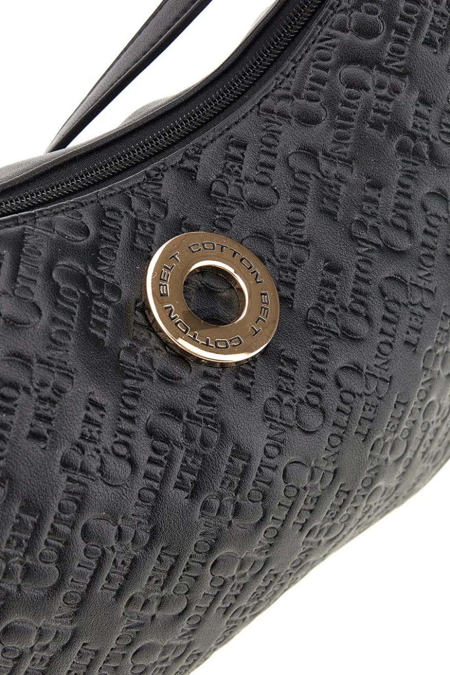 Borsa a spalla nero con tracolla regolabile Cotton belt 19,012,B015